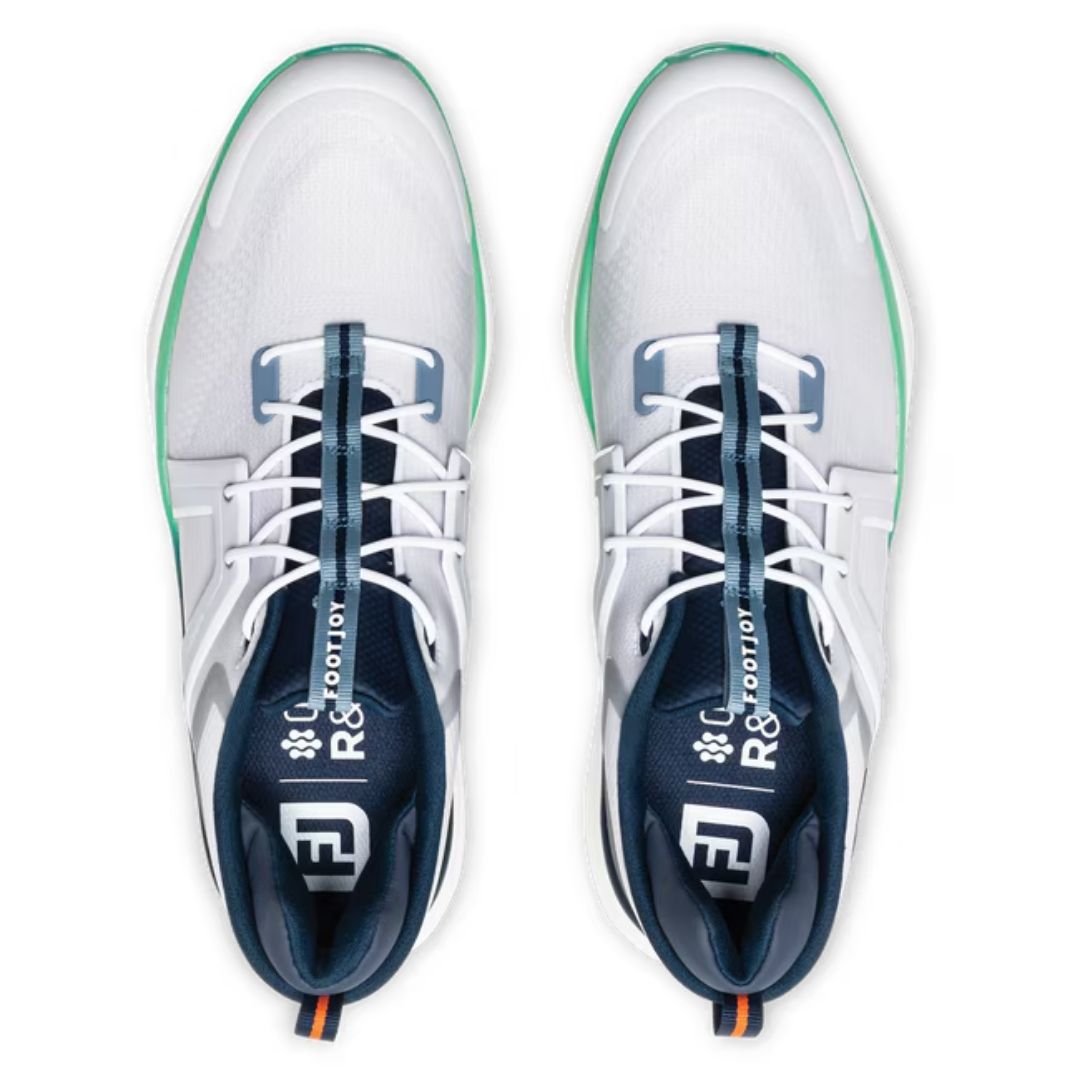 Footjoy Hyperflex Golf Shoes - White, Navy & Green