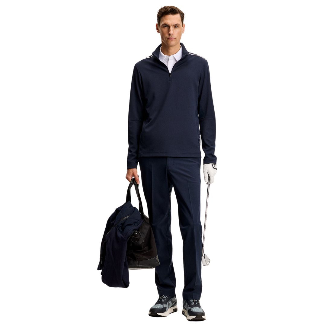 J Lindeberg Leon 1/4 Zip Pullover - Navy