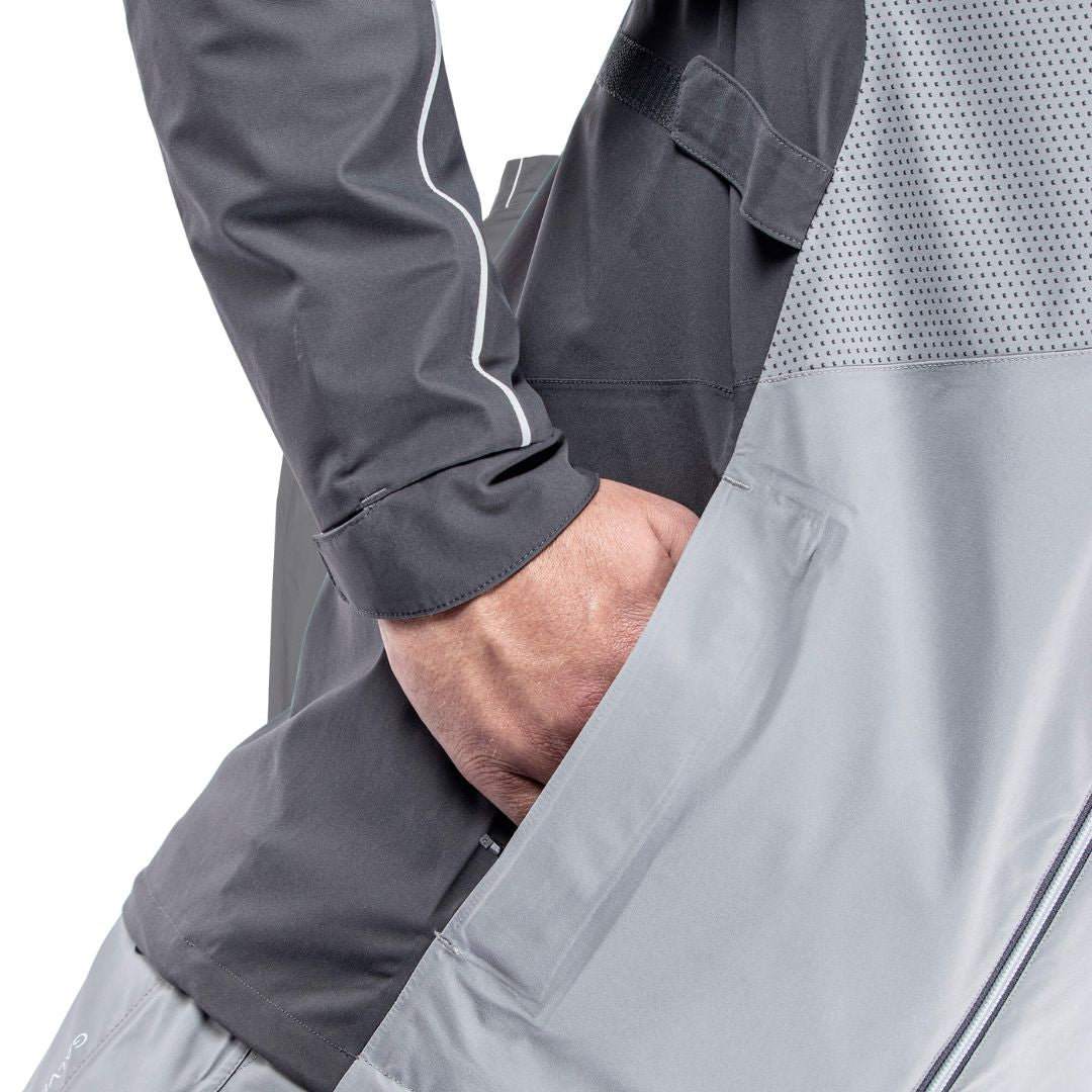 Galvin Green Albert Waterproof Golf Jacket (Forged Iron/Sharkskin/Cool Grey)