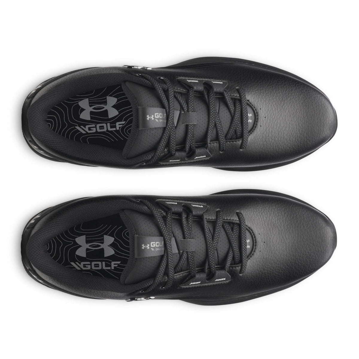 Under Armour Drive Fade 2 Spiked Golf Shoes - Black, Black & Metallic Gun Metal
