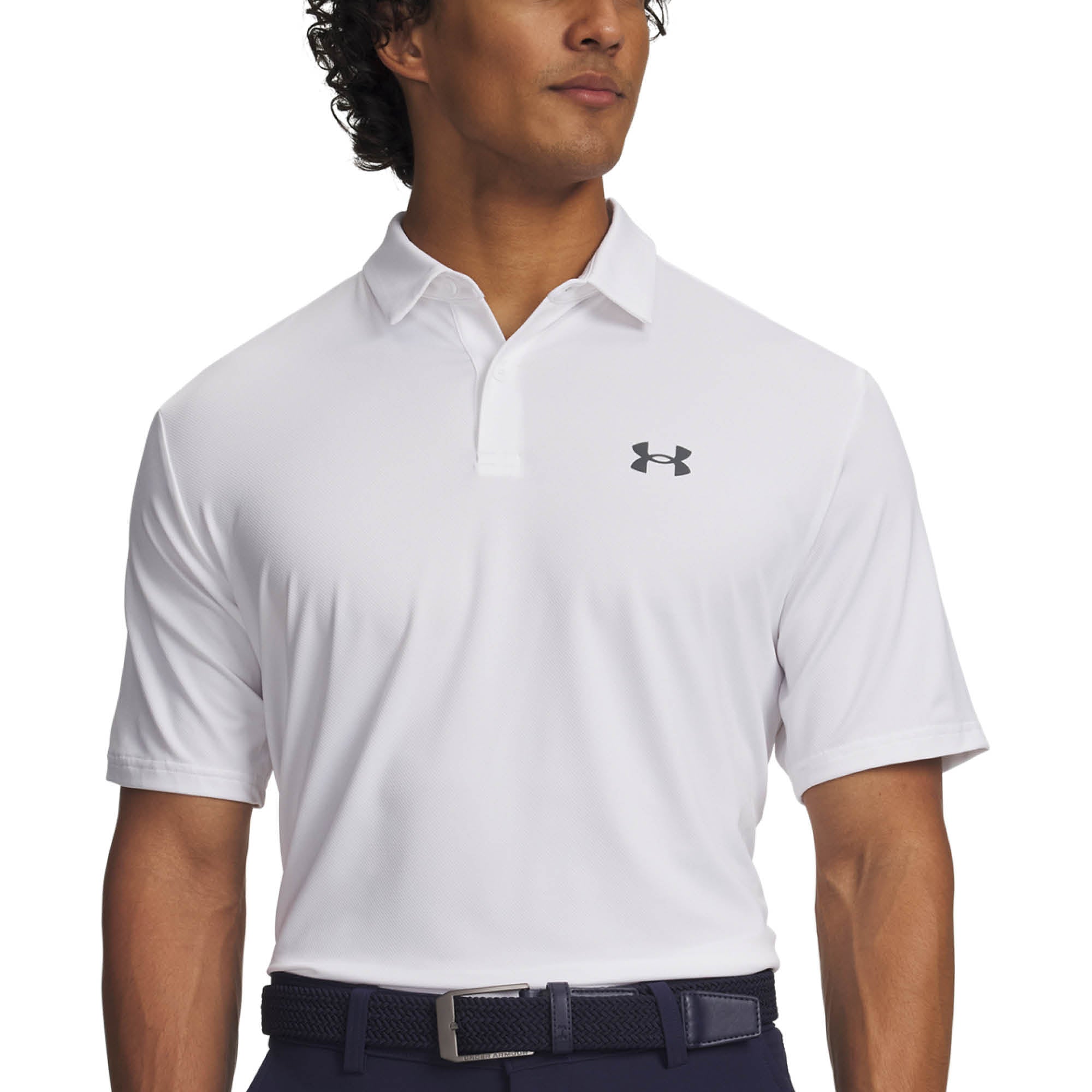 Under Armour Matchplay Polo Shirt - White & Pitch Grey
