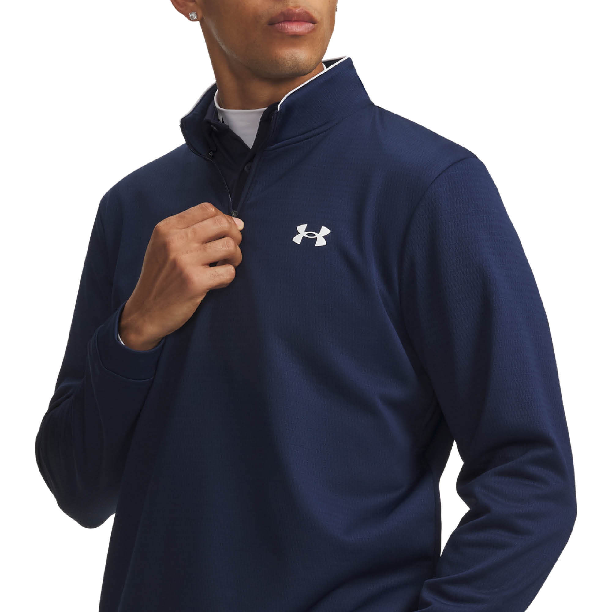 Under Armour Matchplay 1/4 Zip Pullover - Navy Academy & White