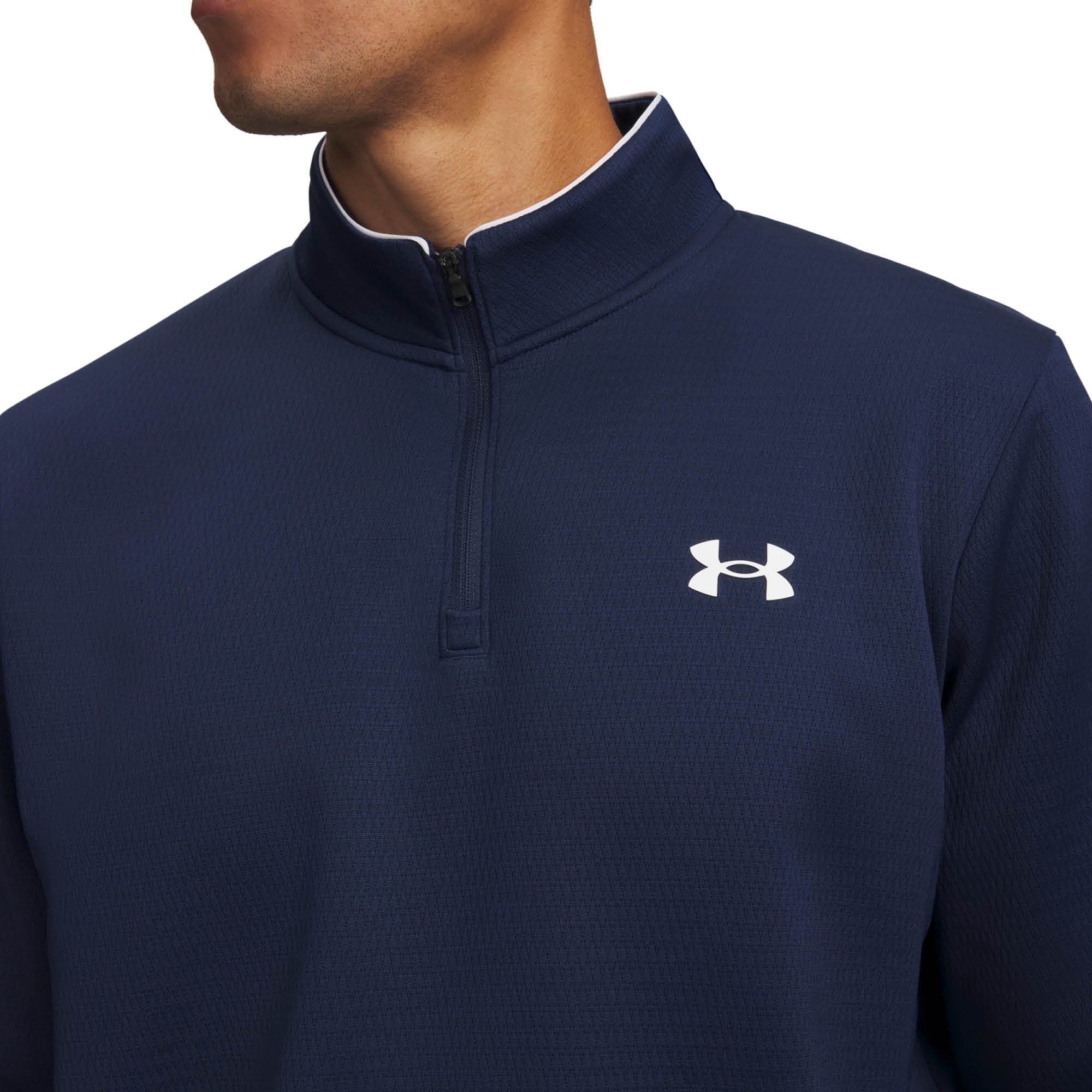 Under Armour Matchplay 1/4 Zip Pullover - Navy Academy & White