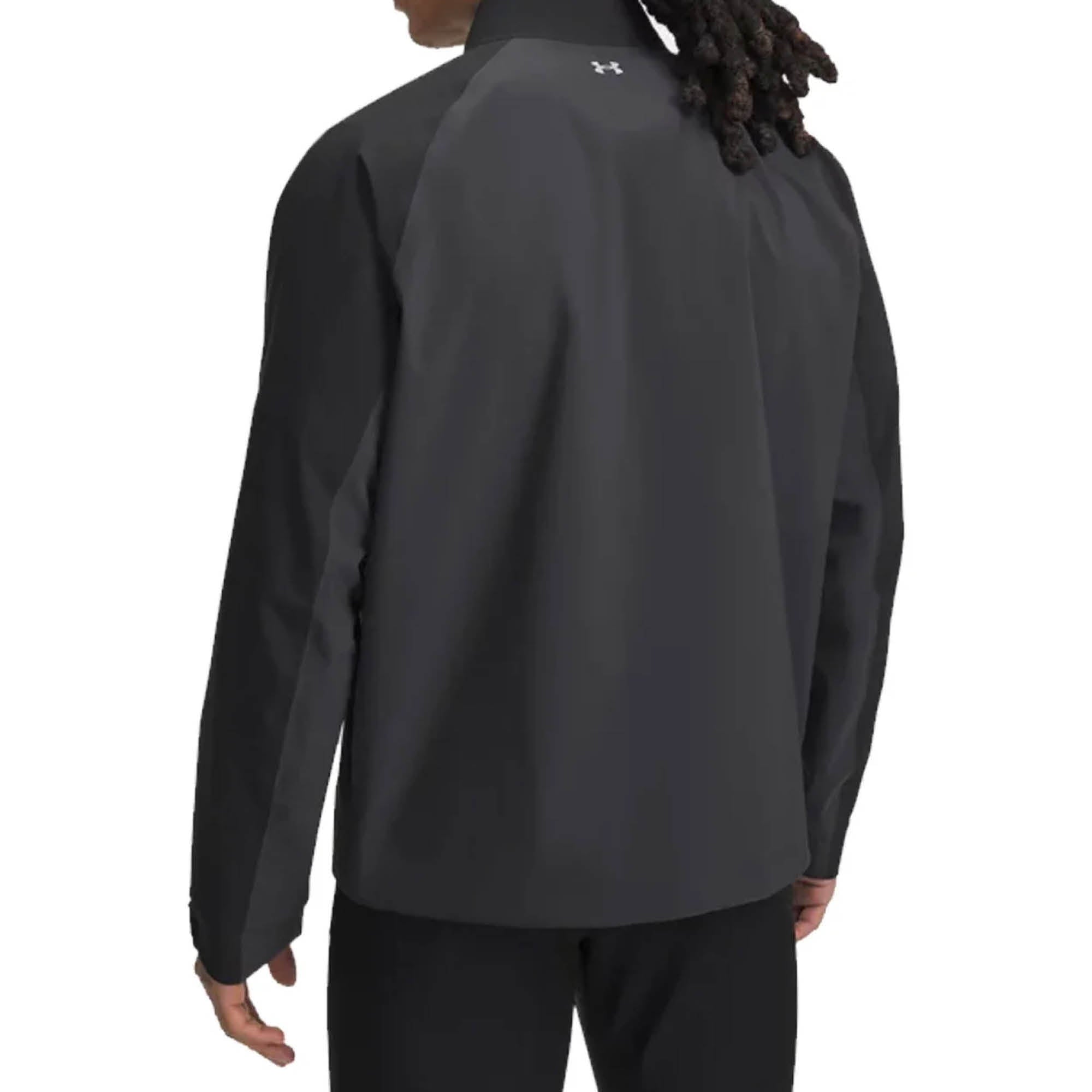 Under Armour Glide Golf Rain Jacket AW26 - Black, Anthracite & Metallic Silver