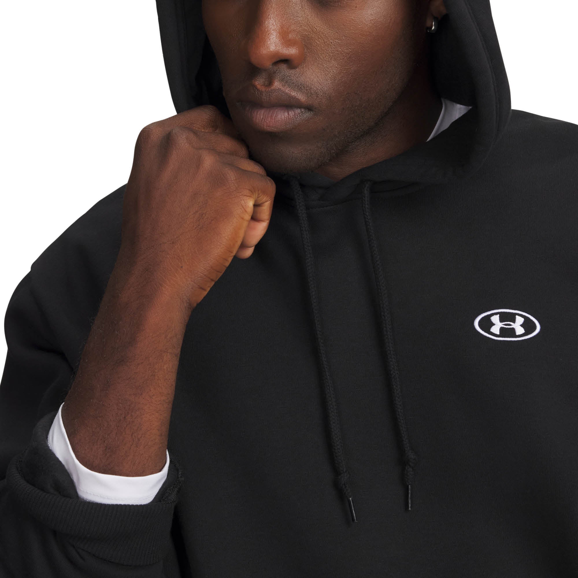 Under Armour Rival Fleece Golf Hoodie AW26 - Ultimate Black & White