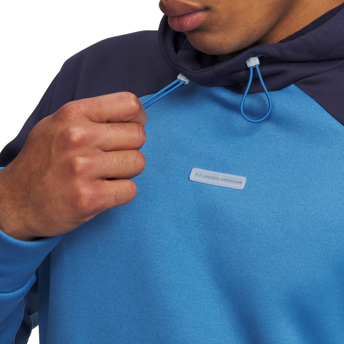 Under Armour Fleece Winterized Golf Hoodie - Aegean Blue, Midnight Navy & White
