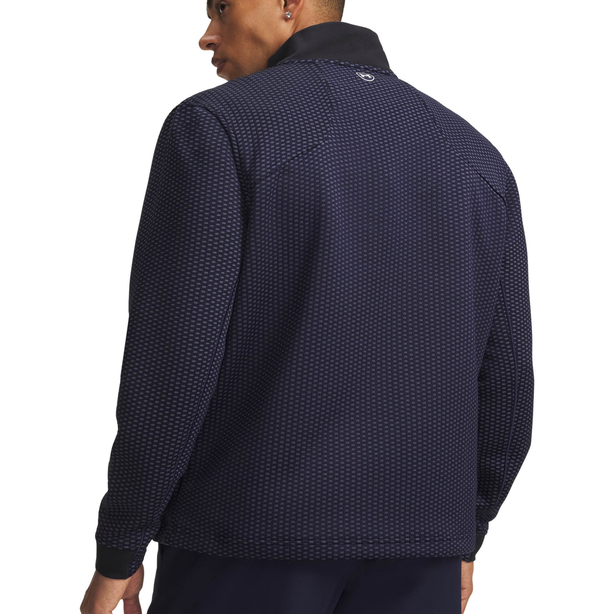 Under Armour Drive Pro Hybrid 1/2 Zip Golf Midlayer AW26 - Midnight Navy & White