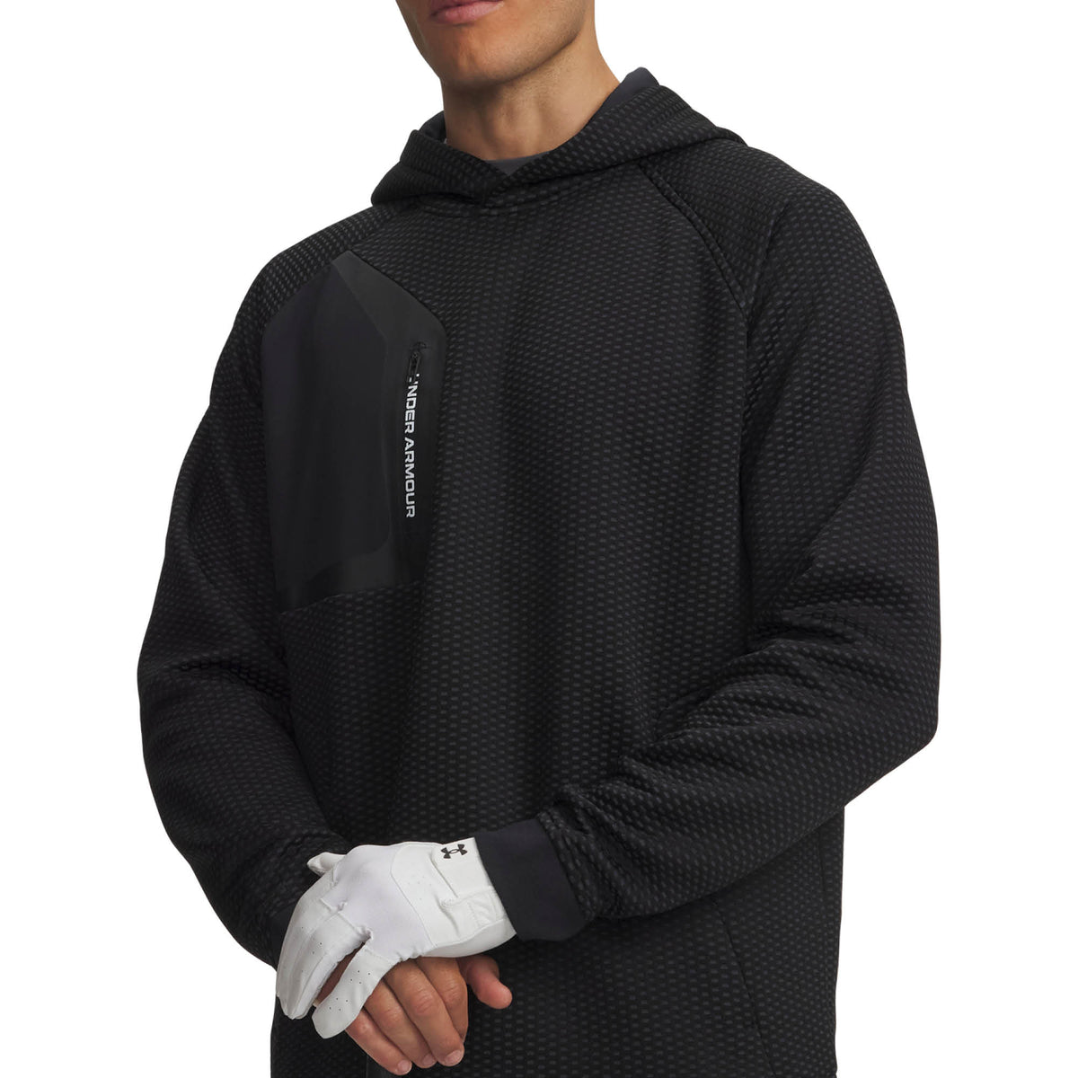 Under Armour Drive Pro Hybrid Golf Hoodie AW26 - Black & White