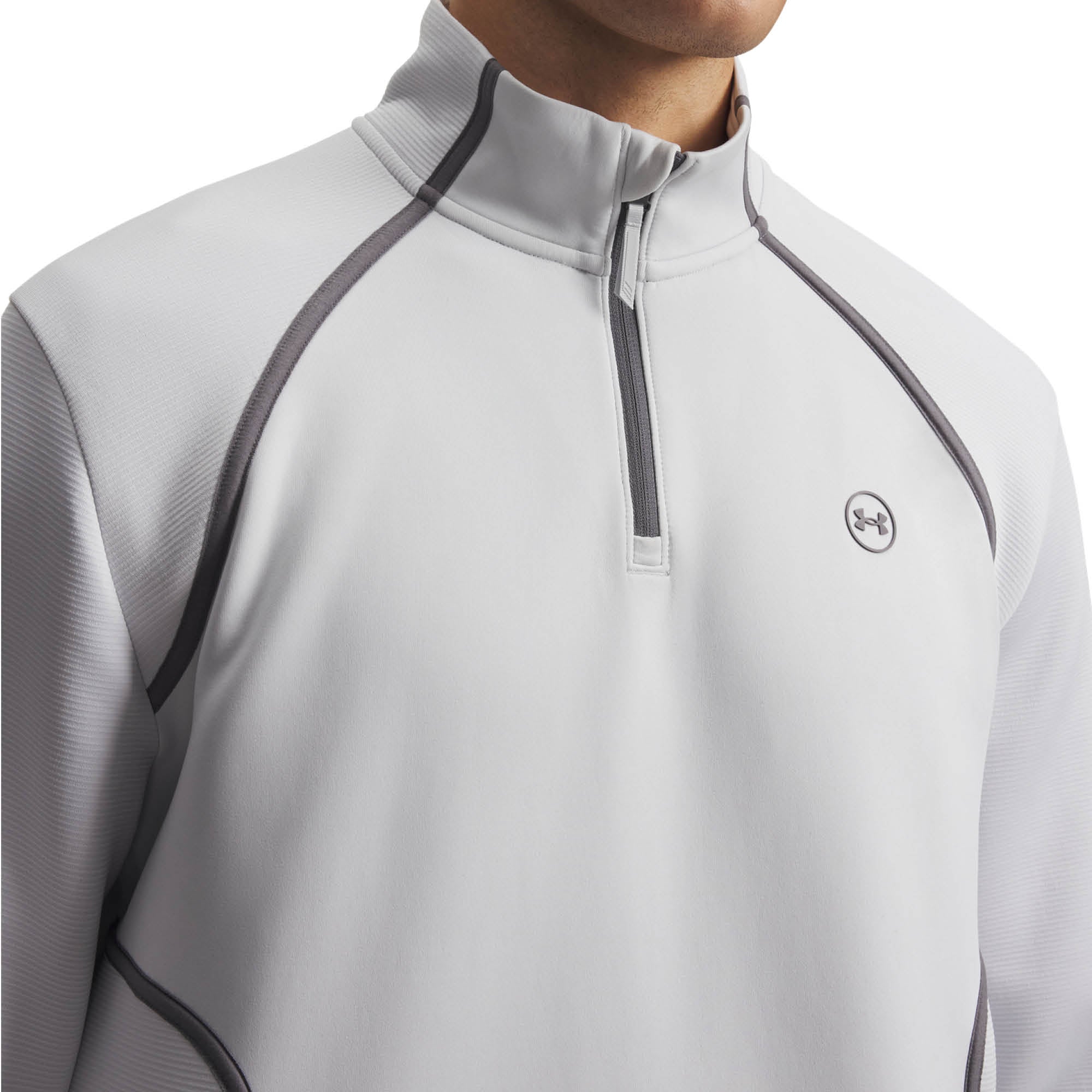 Under Armour Drive Golf Midlayer - Halo Grey & Castlerock