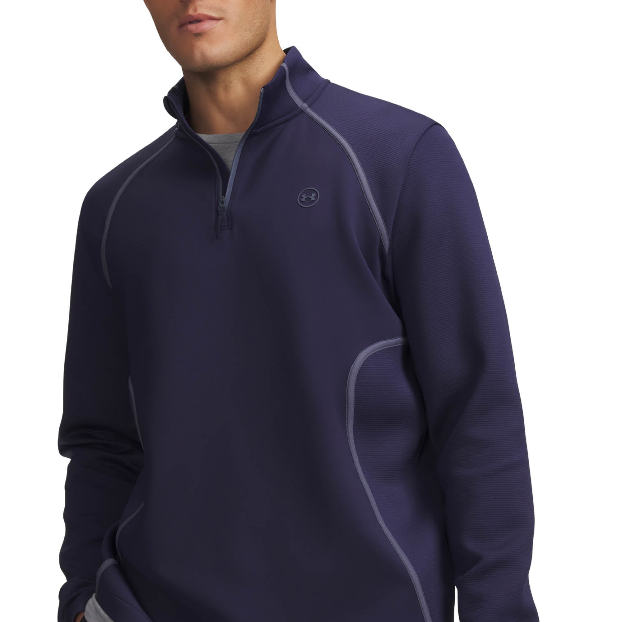 Under Armour Drive Golf Midlayer - Midnight Navy & Downpour Grey