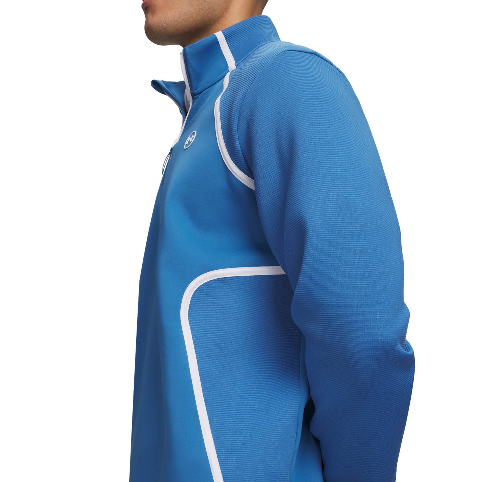 Under Armour Drive Golf Midlayer - Aegean Blue & White