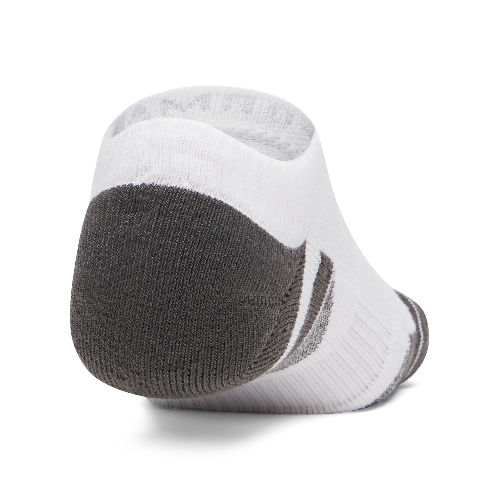 Under Armour Performance Tech No Show Golf Socks 3-Pack AW26 - White & Jet Grey - Size 7.5-12