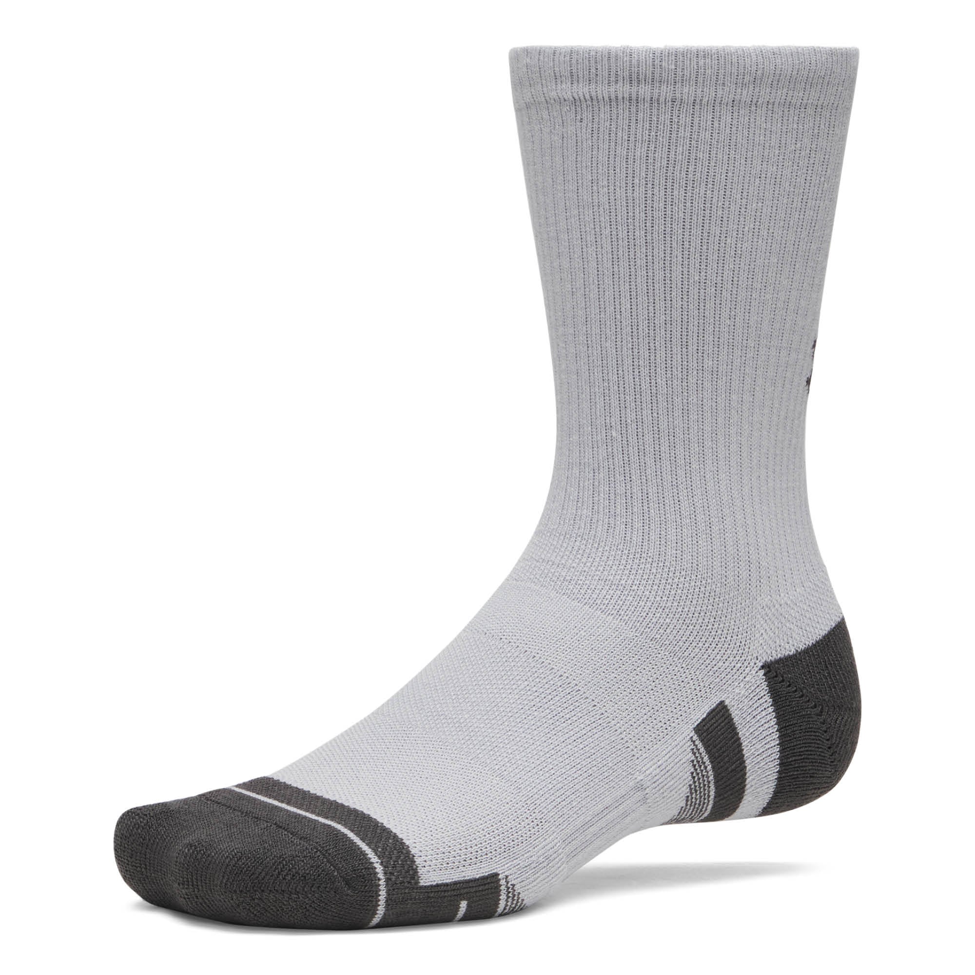 Under Armour Performance Tech Crew Golf Socks 3-Pack AW26 - Black, White & Jet Grey - Size 7.5-12