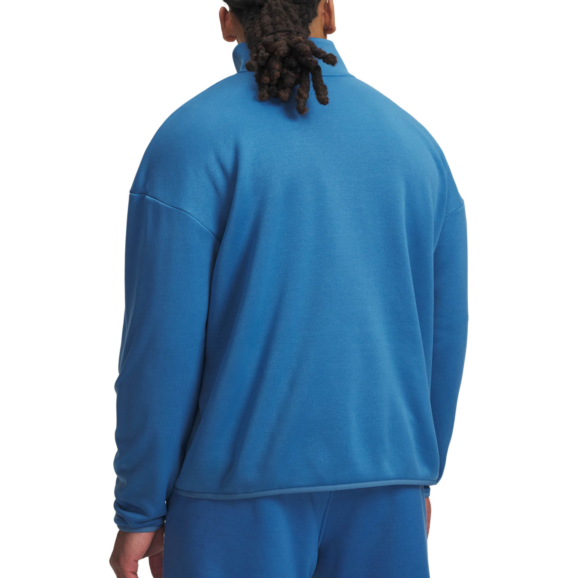 Under Armour Armour Fleece 1/4 Zip Golf Midlayer AW26 - Aegean Blue & White