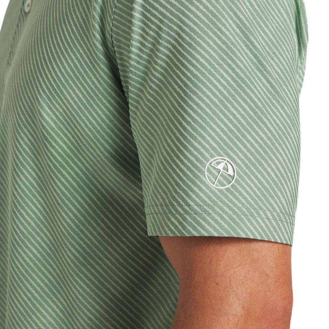 Puma x Arnold Palmer Jacquard Stripe Golf Polo (Eucalyptus)