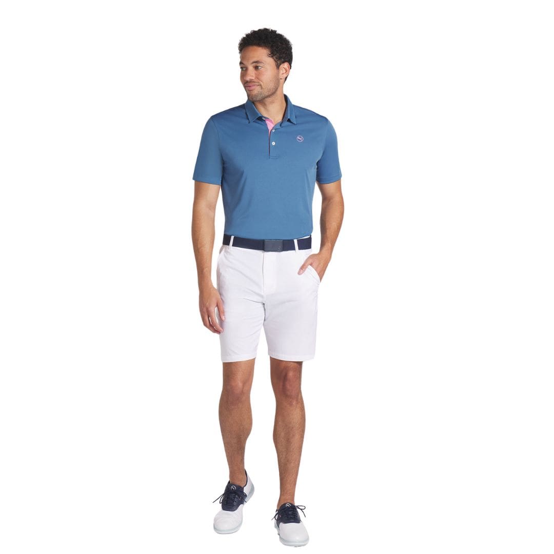 Puma Pure Solid Golf Polo Shirt (Blue Horizon)