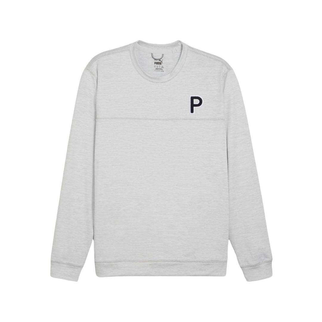 Puma Cloudspun Patch Crewneck (Ash Grey Heather)