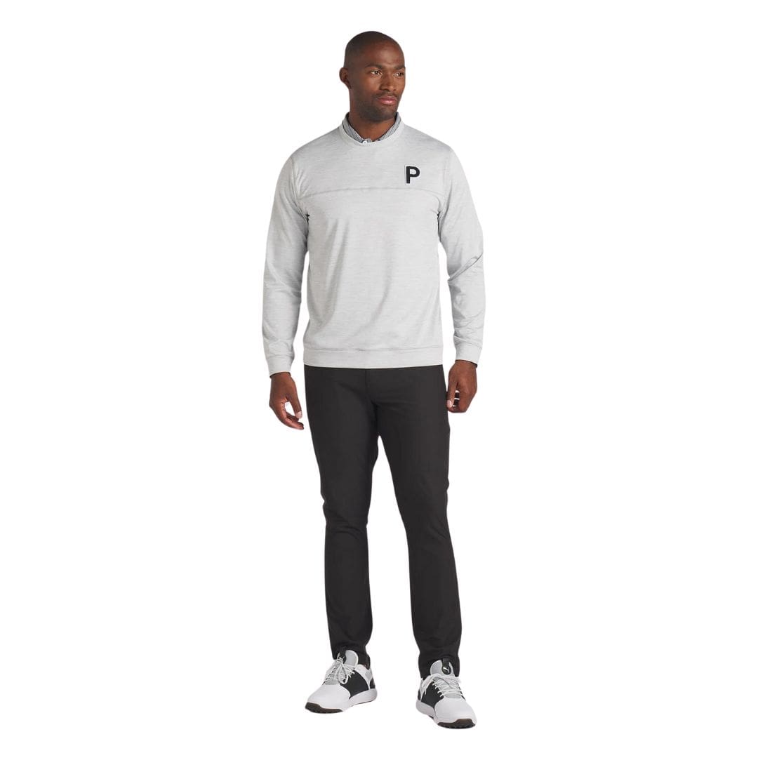 Puma Cloudspun Patch Crewneck (Ash Grey Heather)
