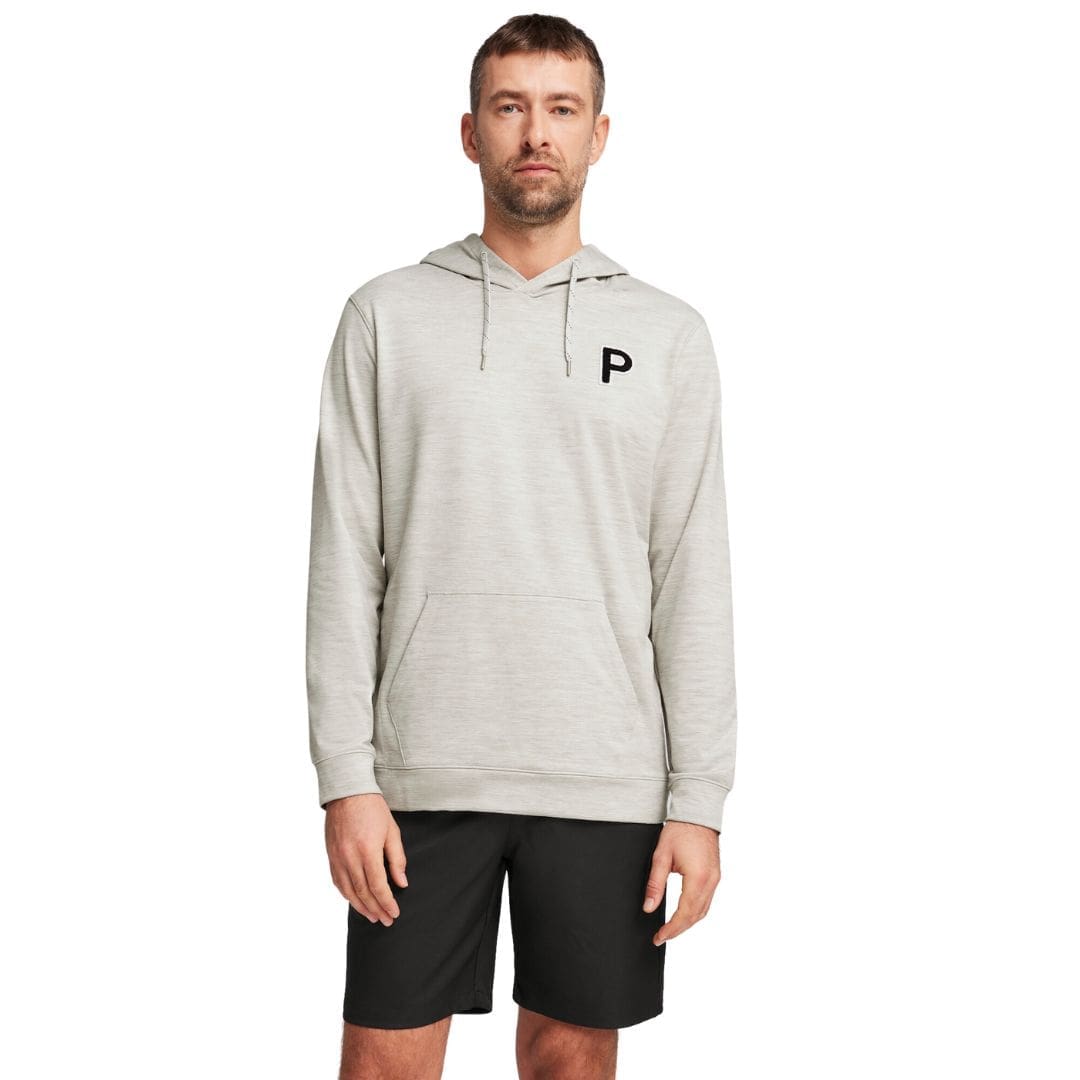 Puma Men's Cloudspun Patch Golf Hoodie (Ash Grey Heather)