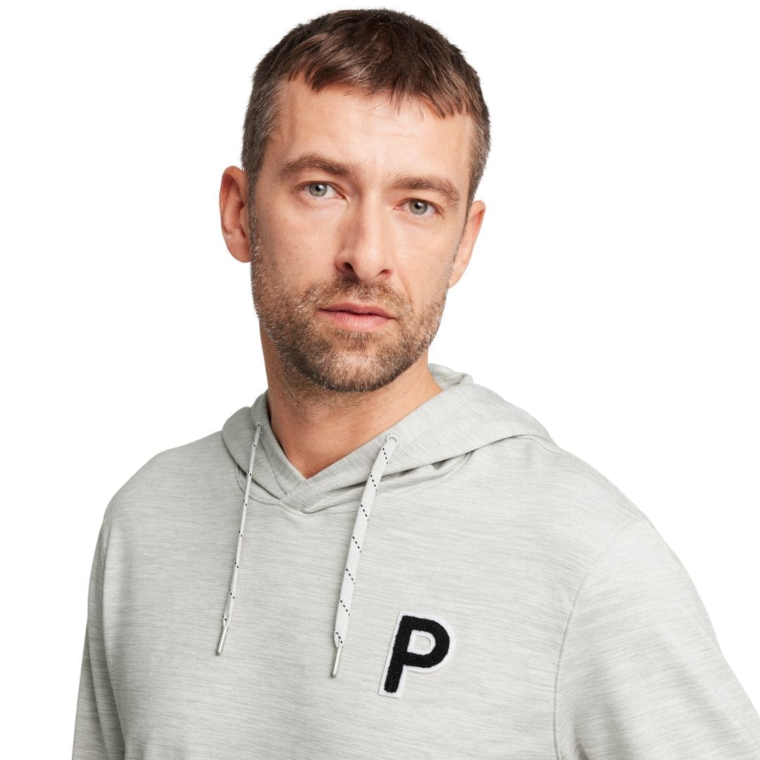 Puma Men's Cloudspun Patch Golf Hoodie (Ash Grey Heather)