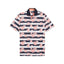 Puma Pique Garden Golf Polo Shirt (Deep Navy & Melon Punch)