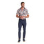 Puma Pique Garden Golf Polo Shirt (Deep Navy & Melon Punch)