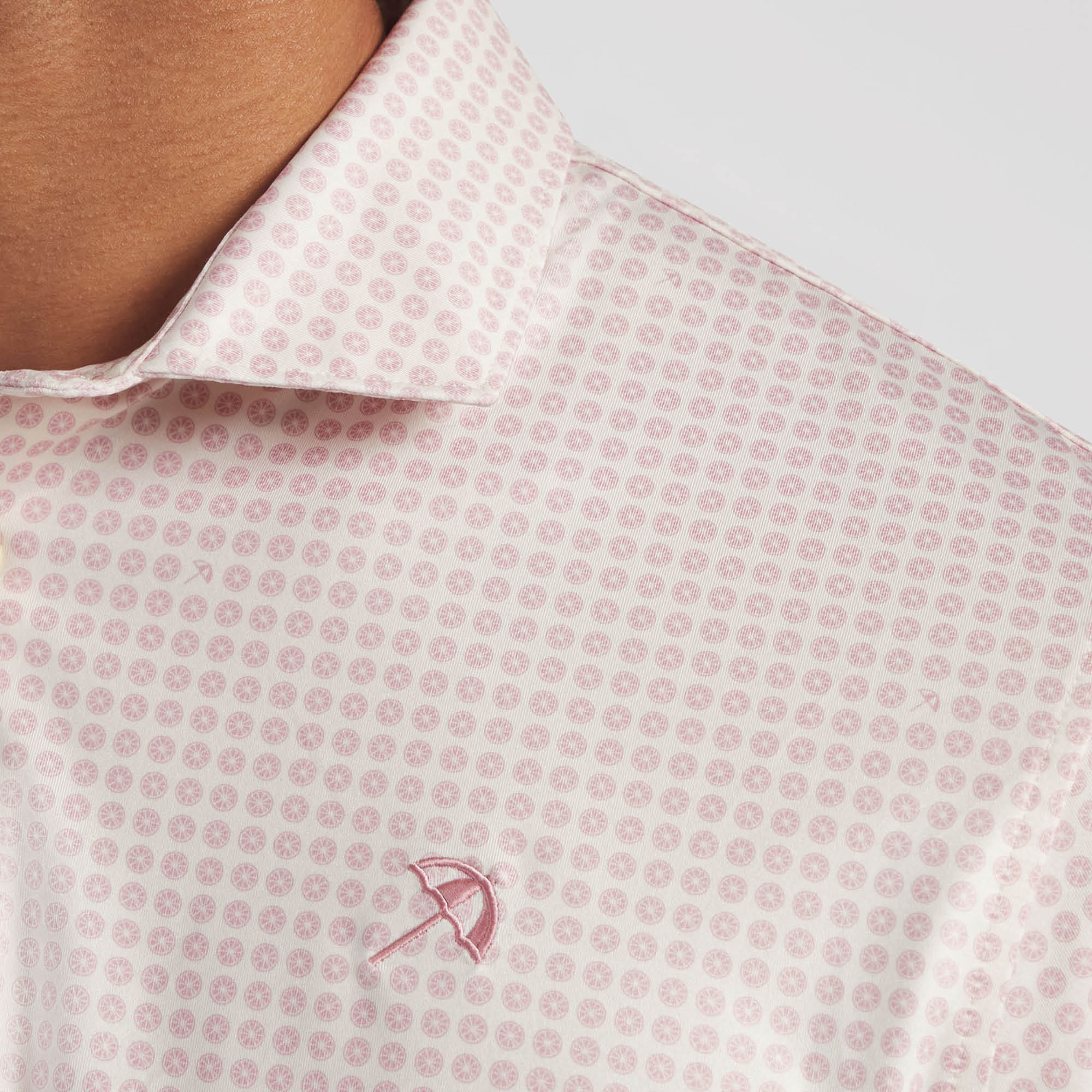 Puma x Arnold Palmer MATTR Geo Golf Polo Shirt - Alpine Snow & Rose Glow