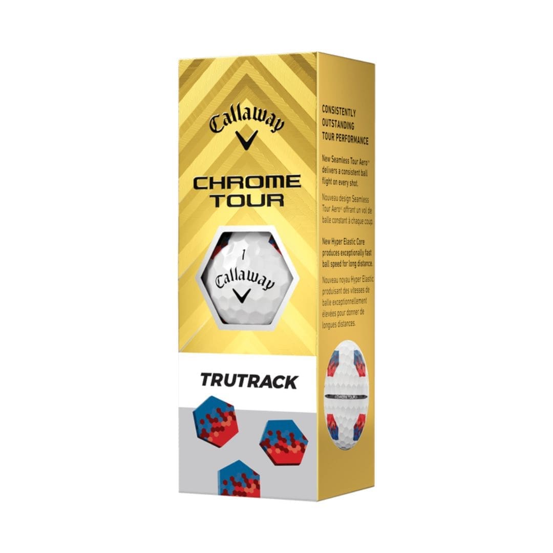 Callaway Chrome Tour TruTrack Golf Balls (Blue & Red)