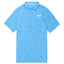 Castore Club Glow Printed Golf Polo Shirt - Cool Blue & White