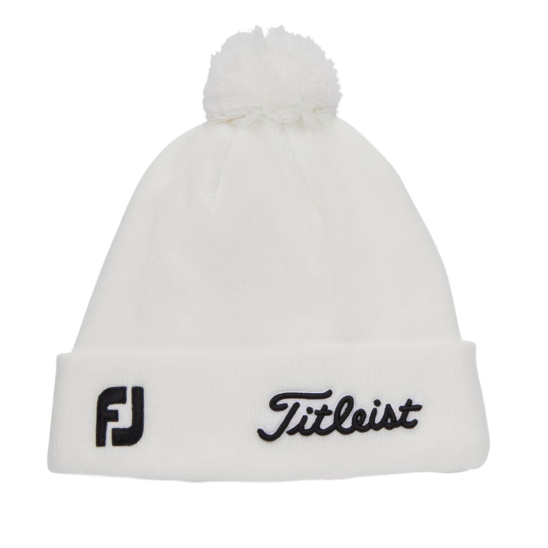 Titleist Tour Pom Pom Beanie - White