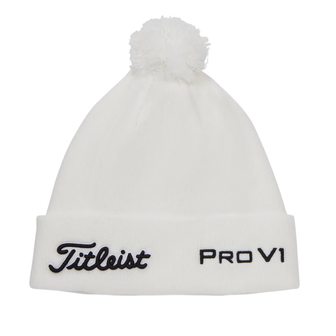 Titleist Tour Pom Pom Beanie - White