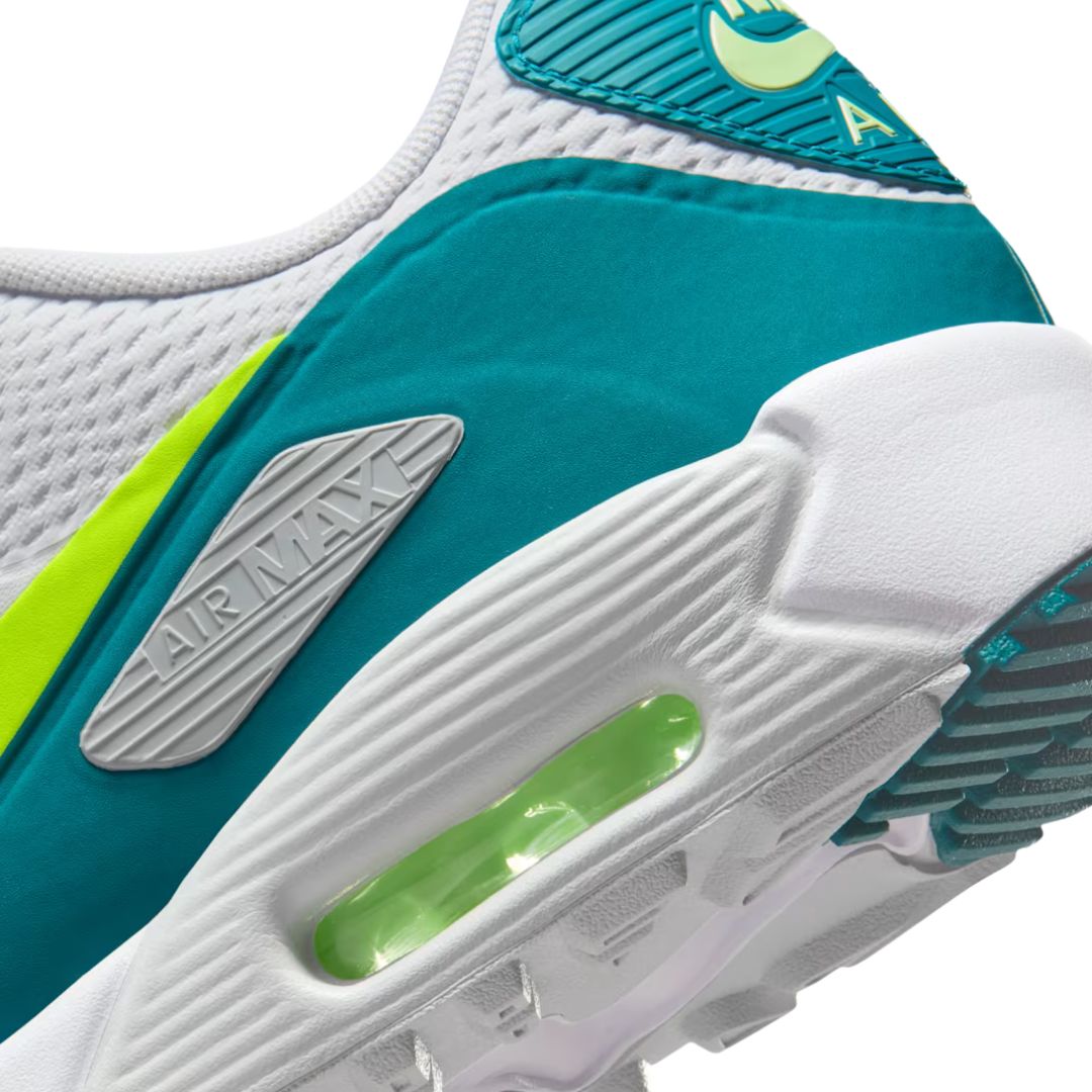 Nike Air Max 90 G Golf Shoe - White, Volt - Bright Spruce
