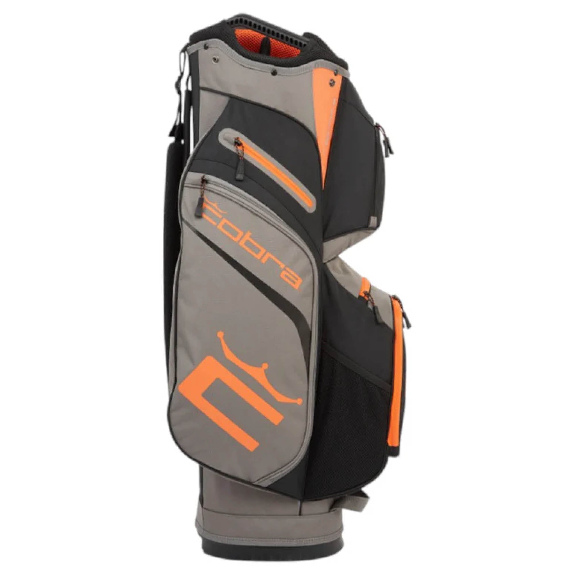 Cobra Signature Golf Cart Bag - Fluorescent Orange, Castlerock & Puma Black
