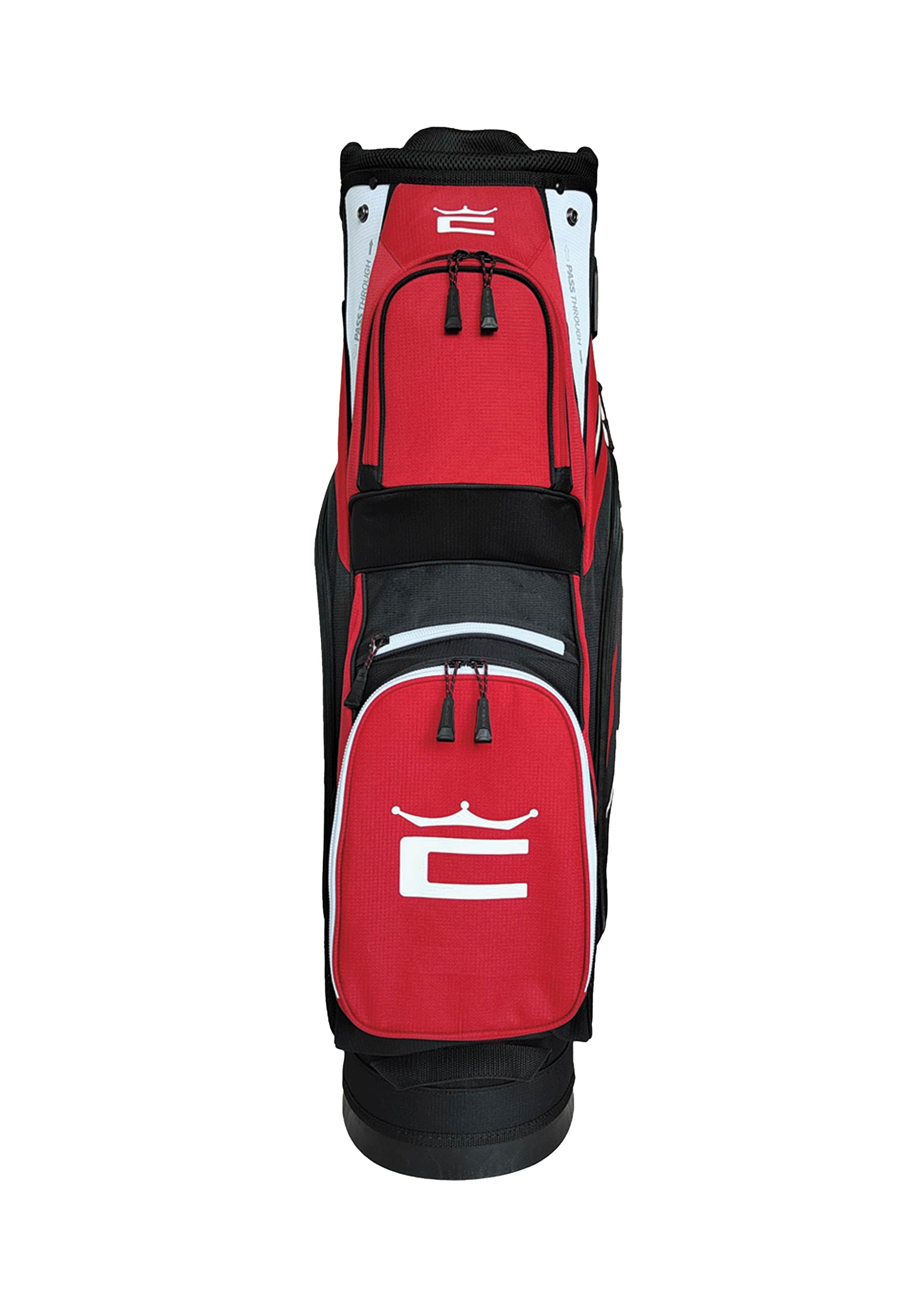 Cobra Signature Golf Cart Bag - Bright White, High Risk Red & Puma Black