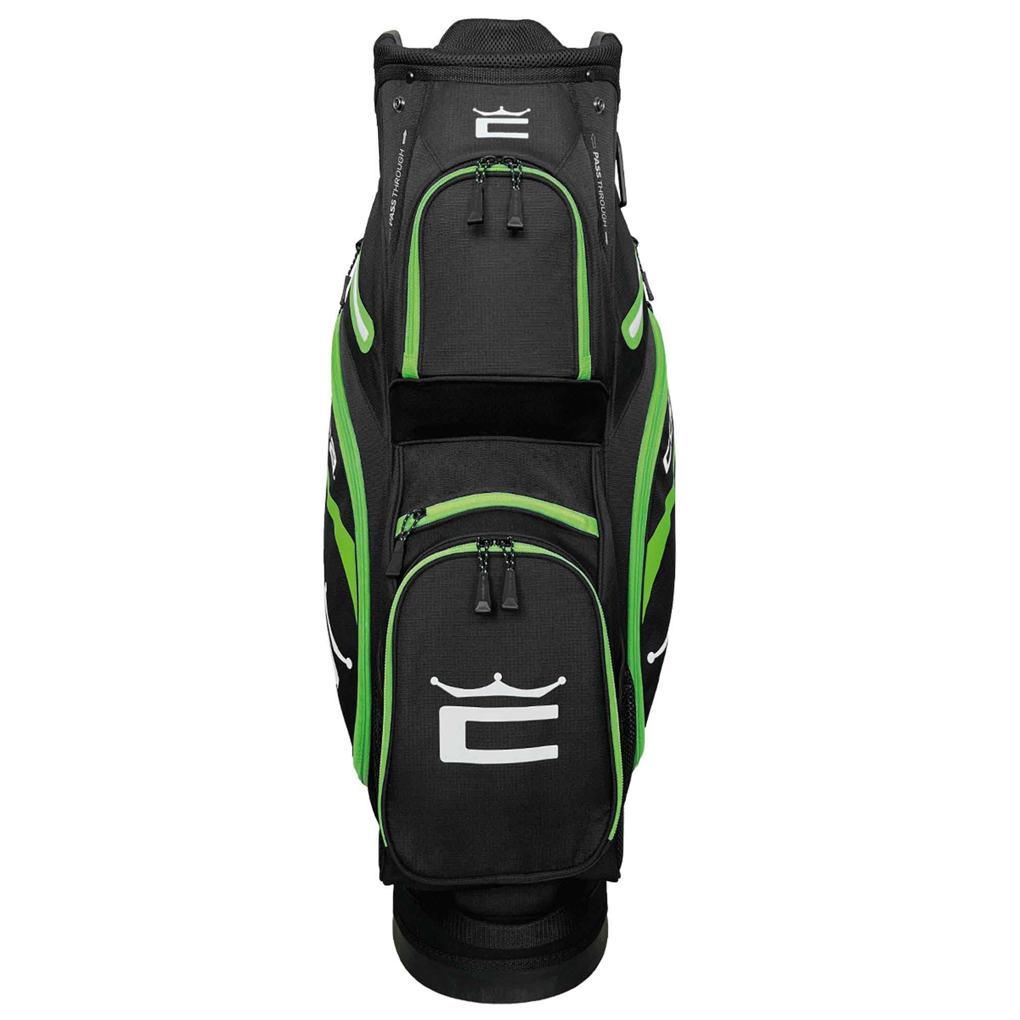 Cobra Signature Golf Cart Bag - Black, Grey & Fluorescent Green