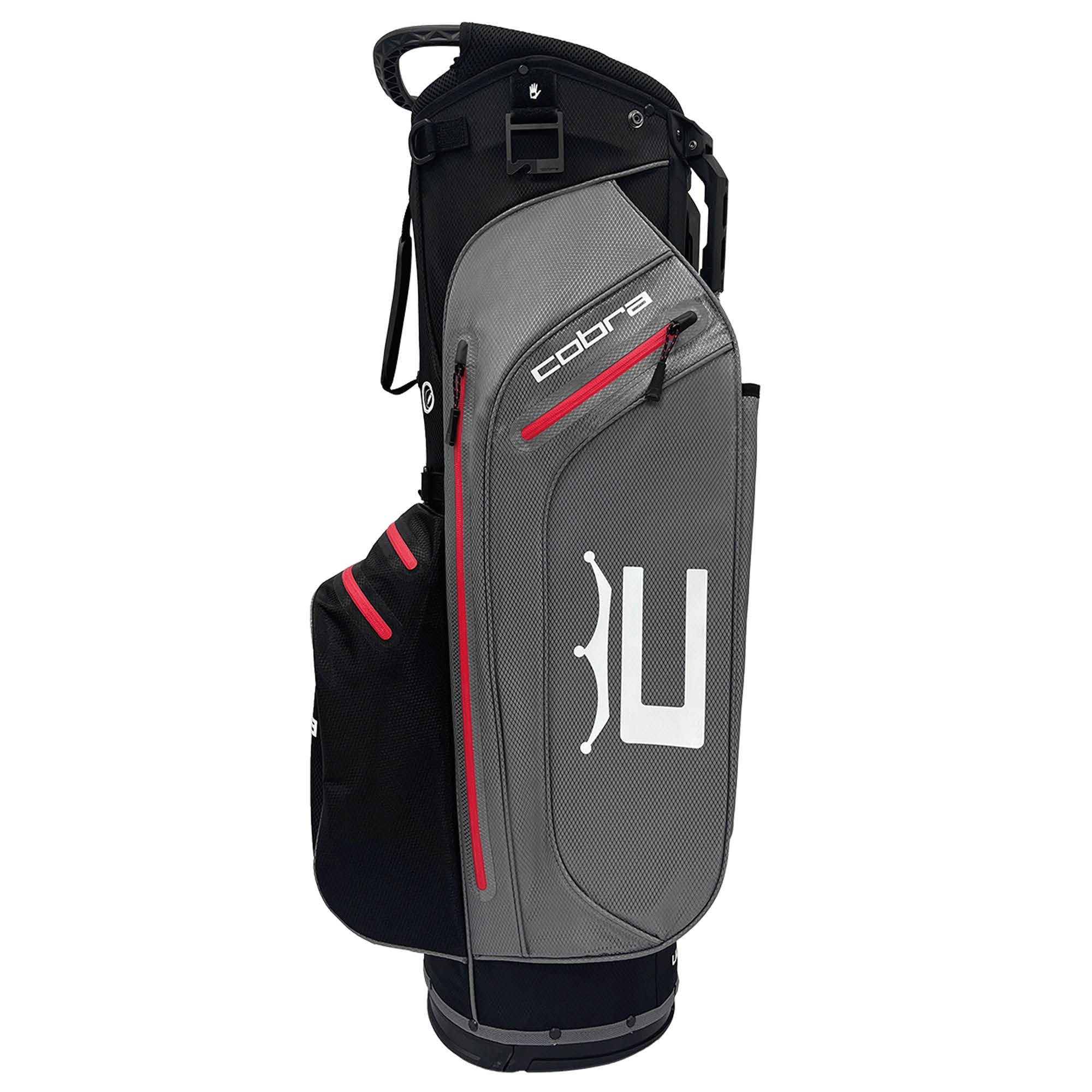 Cobra Ace Waterproof Golf Stand Bag - Quiet Shade, White, Black & Red