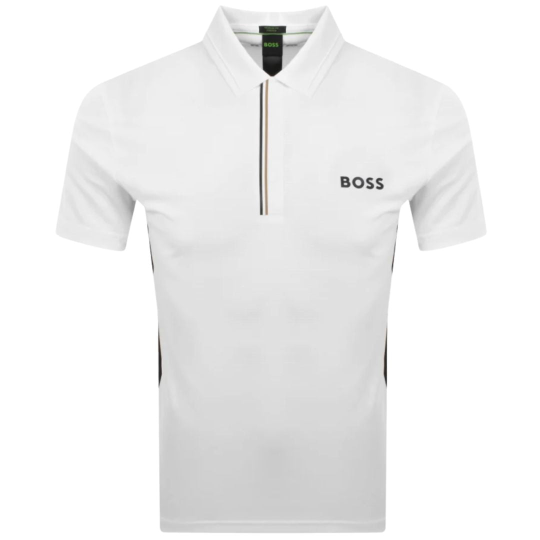 BOSS Paddytech Golf Polo Shirt - White