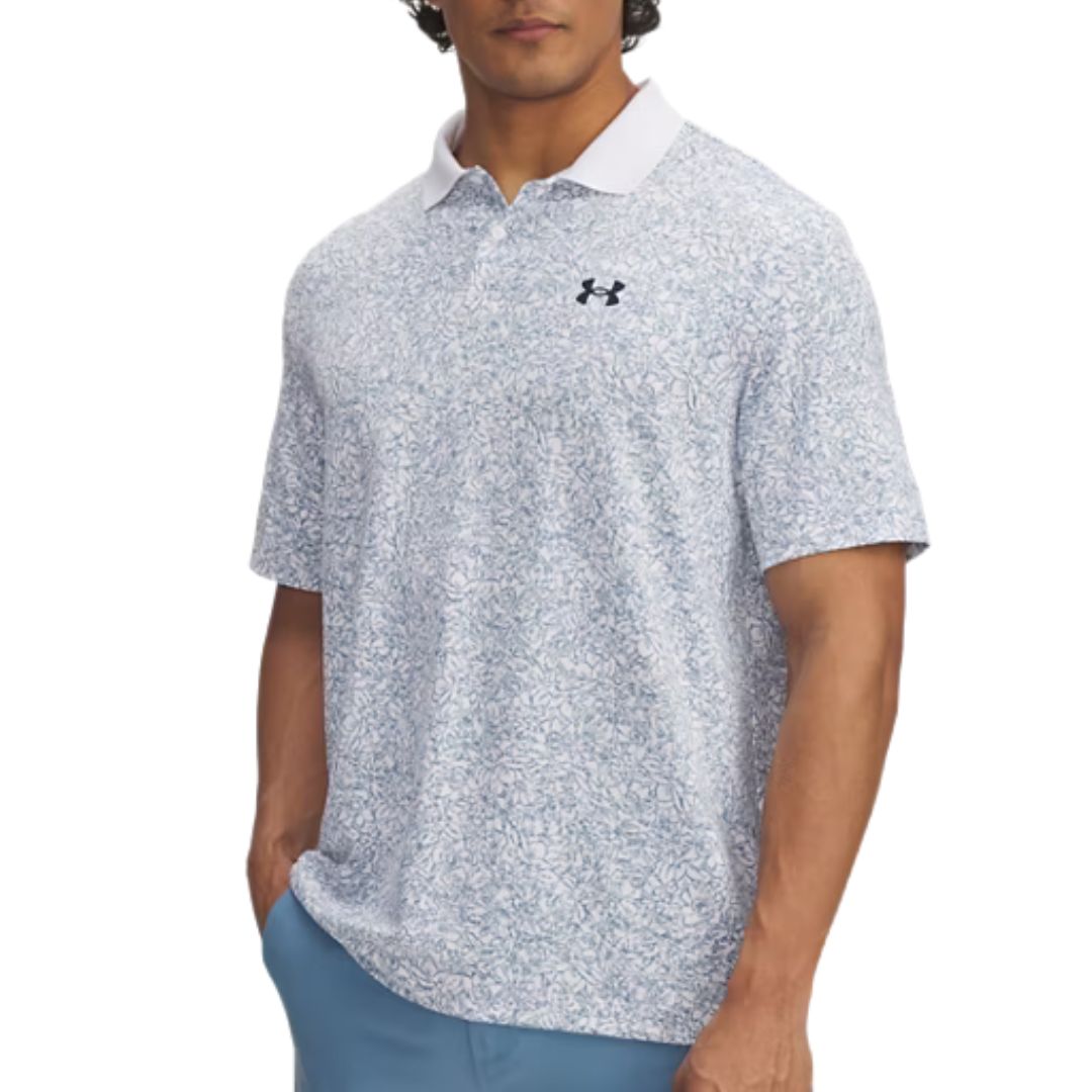 Under Armour Matchplay Polo Shirt (White, Blue Smoke & Midnight Navy)