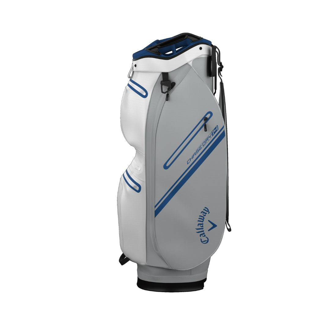 Callaway Chase Dry 14 Golf Cart Bag - White, Silver & Red
