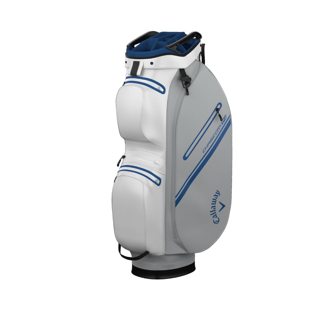 Callaway Chase Dry 14 Golf Cart Bag - White, Silver & Red