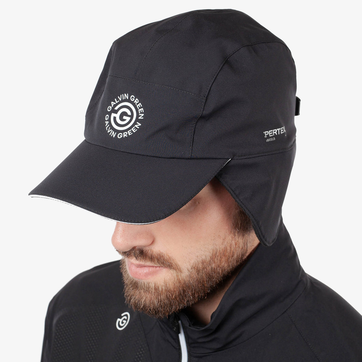 Galvin Green Archer Waterproof Golf Hat - Black