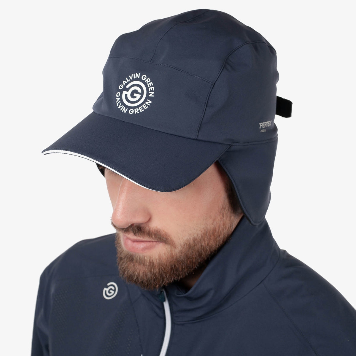 Galvin Green Archer Waterproof Golf Hat - Navy