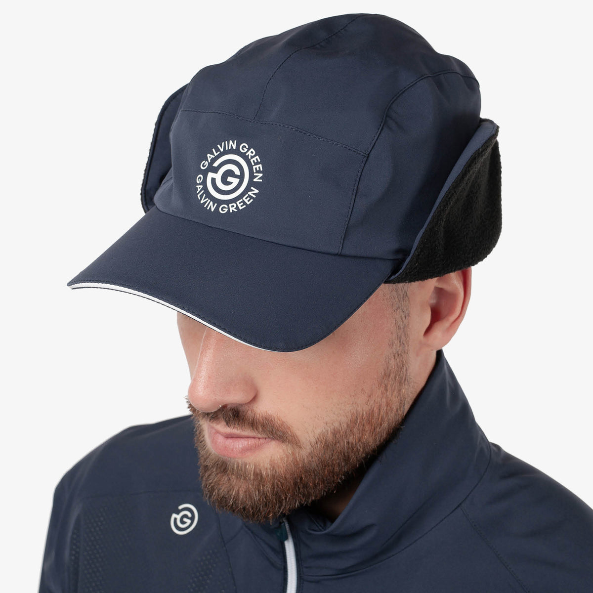 Galvin Green Archer Waterproof Golf Hat - Navy