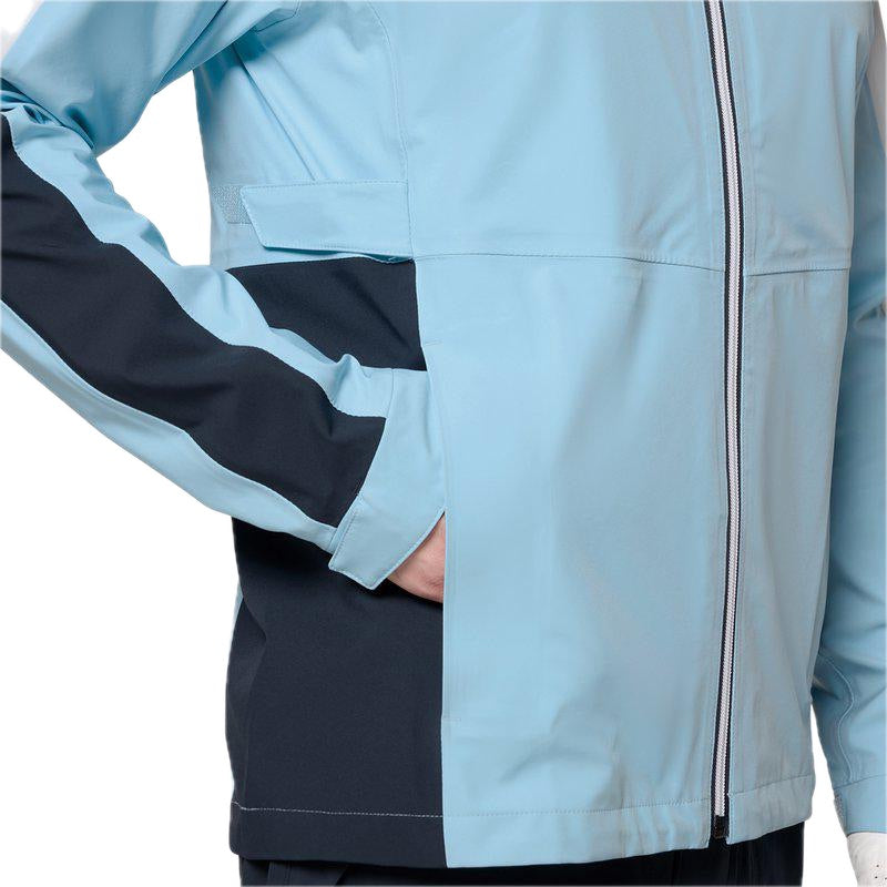 Galvin Green Arlo PerTex Waterproof Jacket - Crystal Blue & Navy