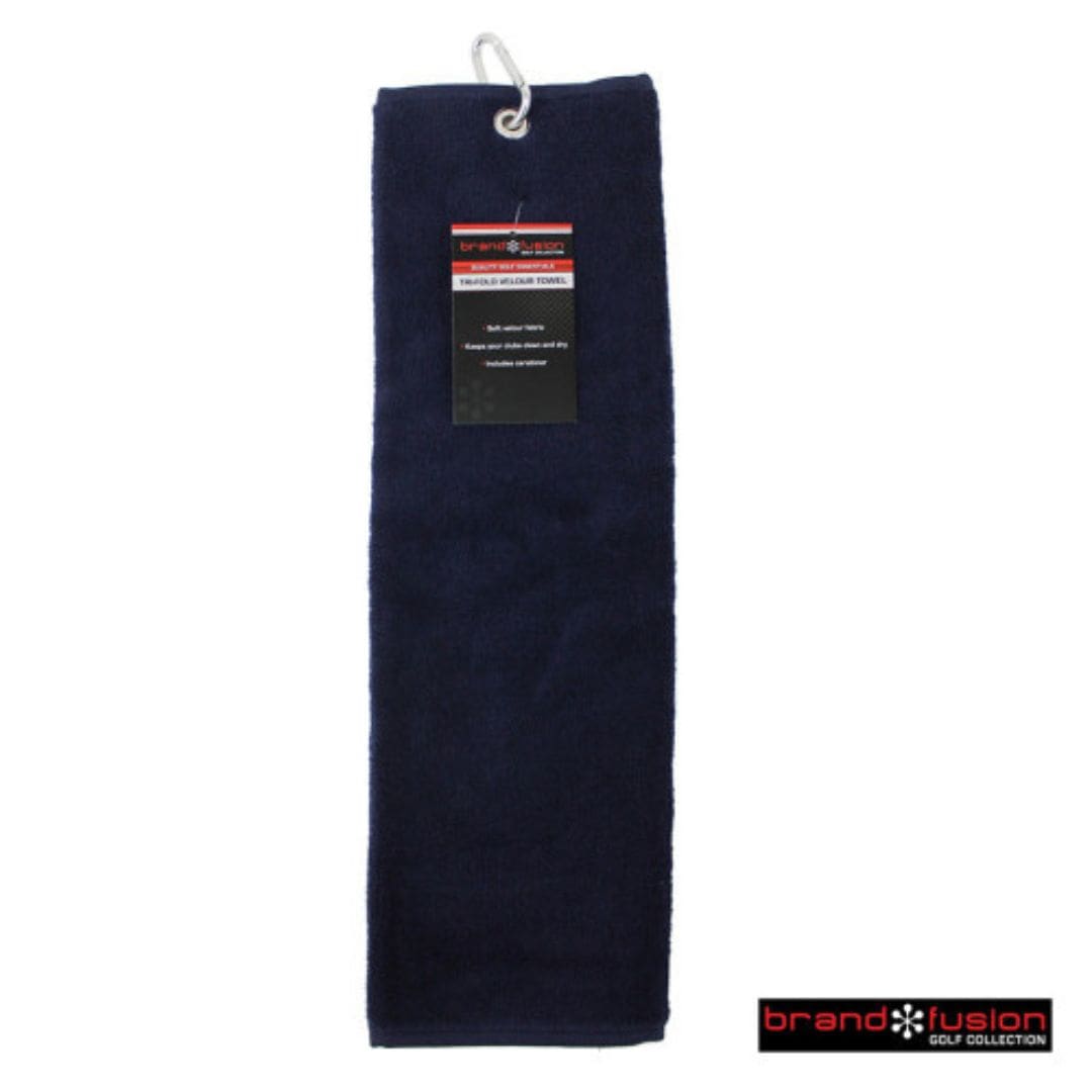 Brand Fusion Tri-Fold Velour Golf Towel