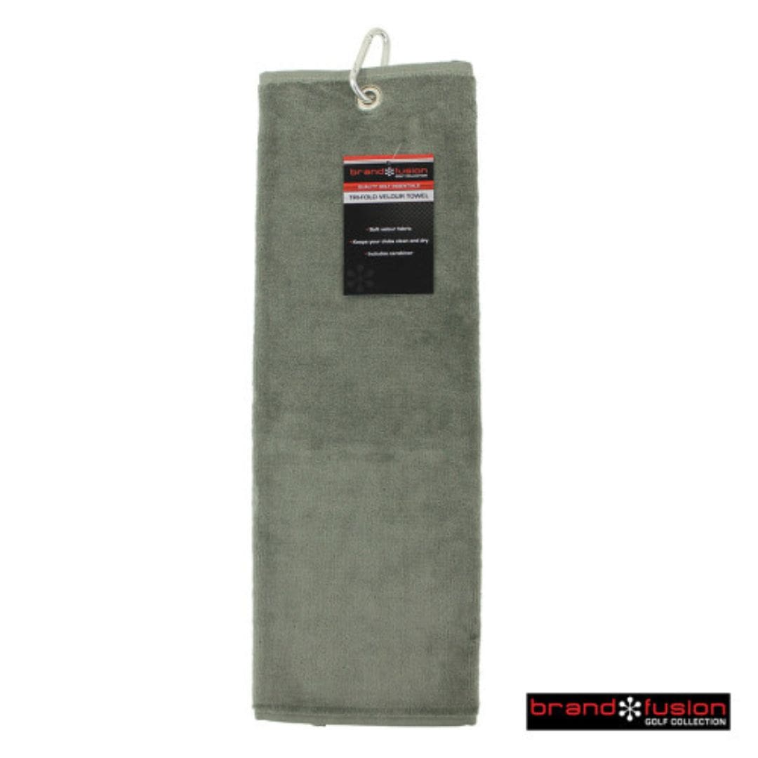 Brand Fusion Tri-Fold Velour Golf Towel