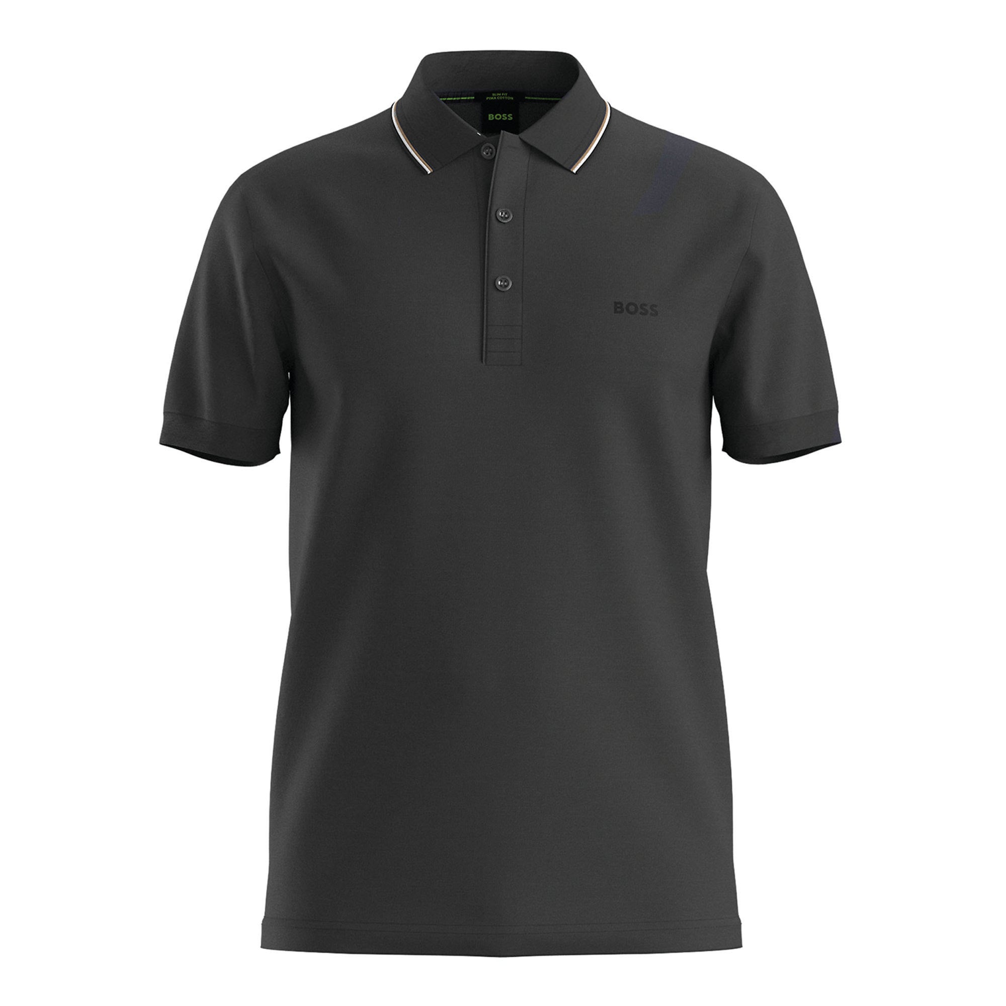 BOSS GOC Birdie Paule Golf Polo Shirt - Black