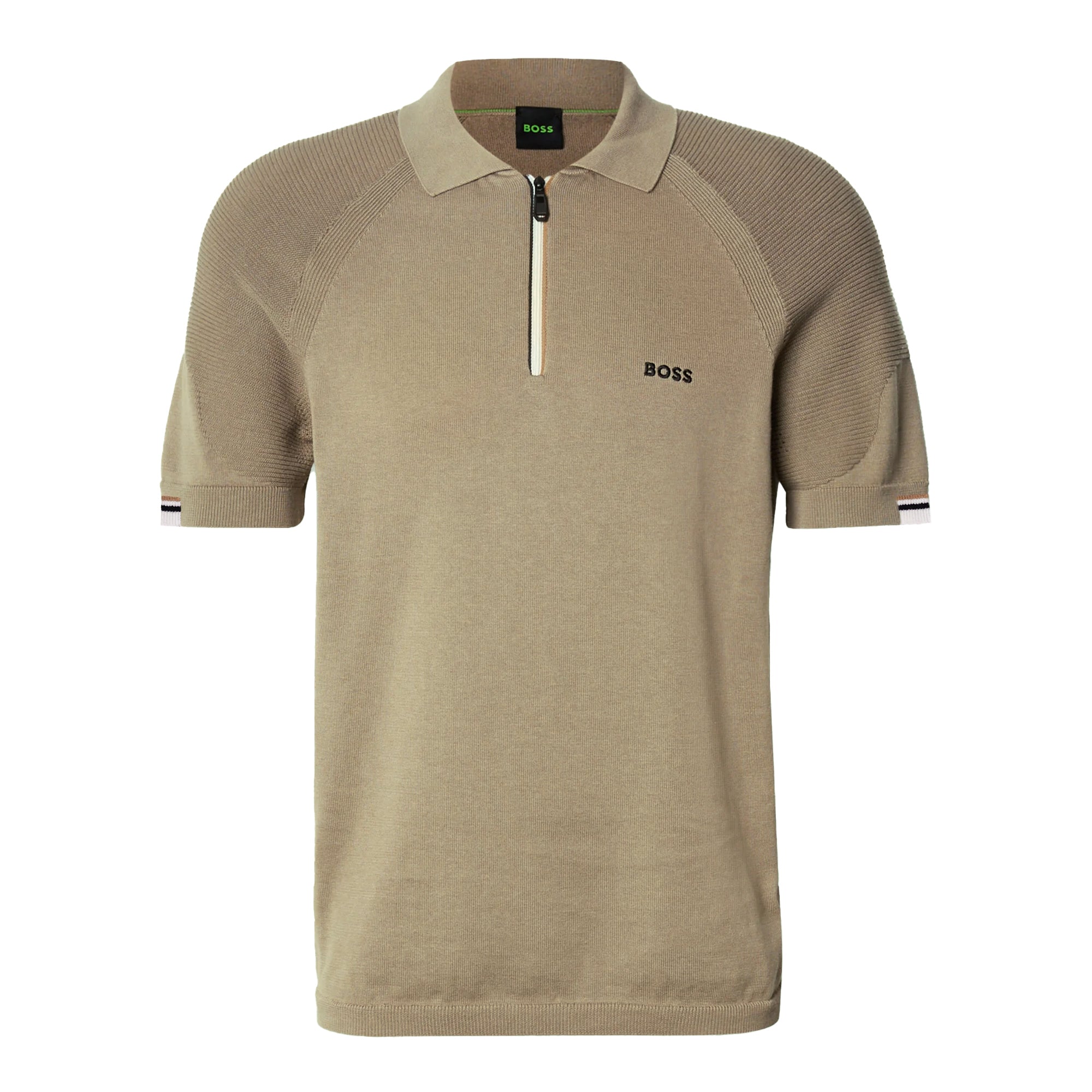 BOSS GOC Perform PS Golf Zip Polo Shirt - Pastel Green