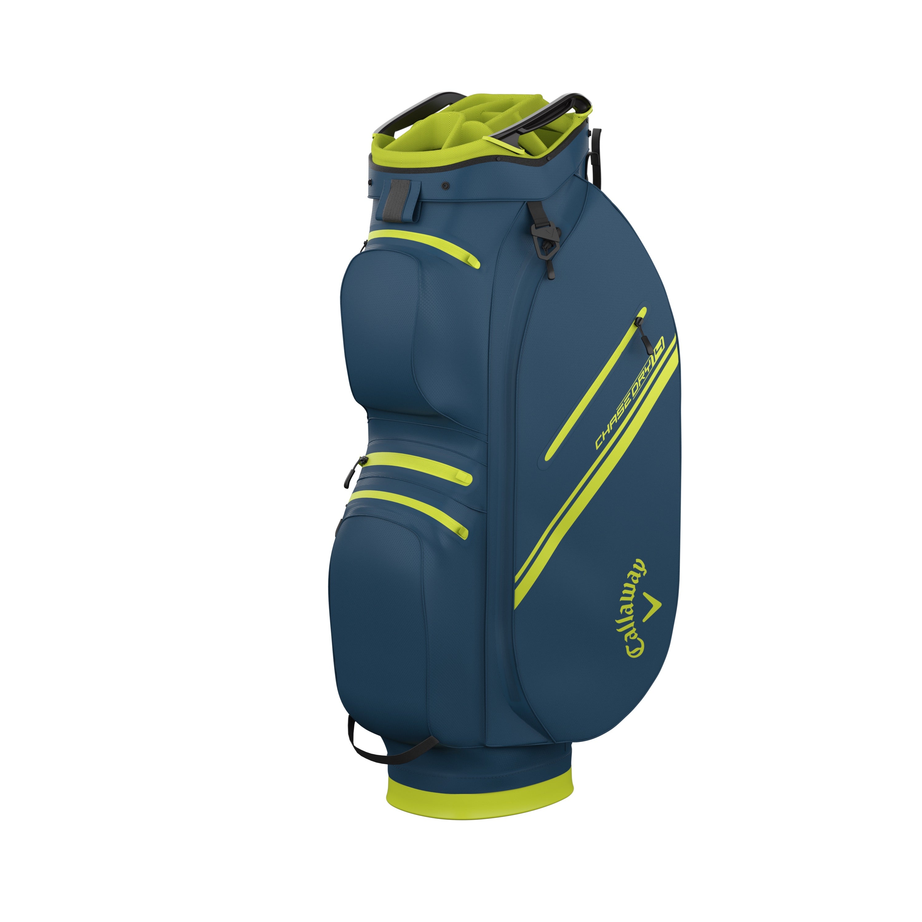 Callaway Chase 14 Dry Golf Cart Bag - Navy & Fluorescent Yellow