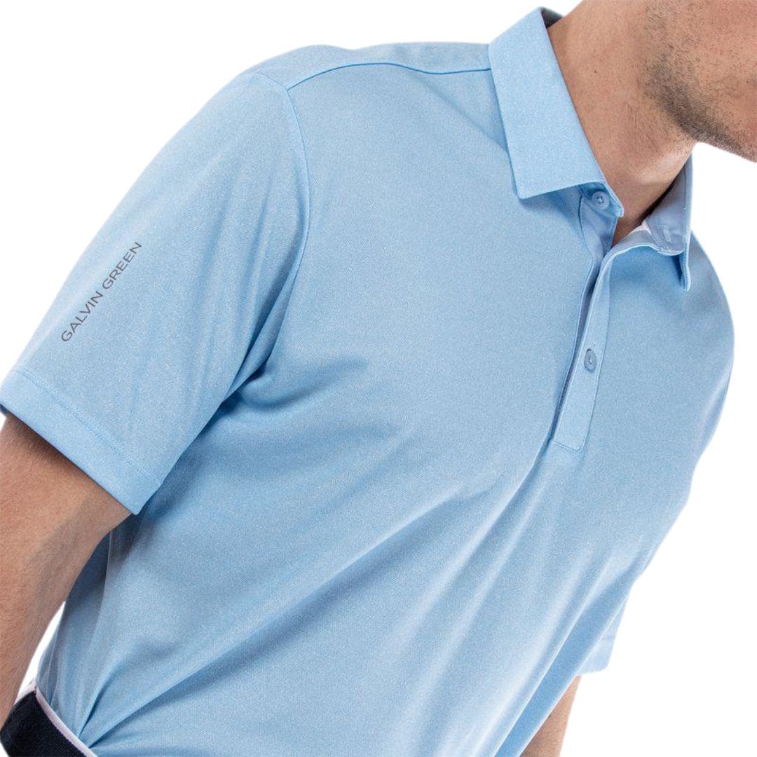 Galvin Green Marv Golf Polo Shirt (Light Blue Melange)